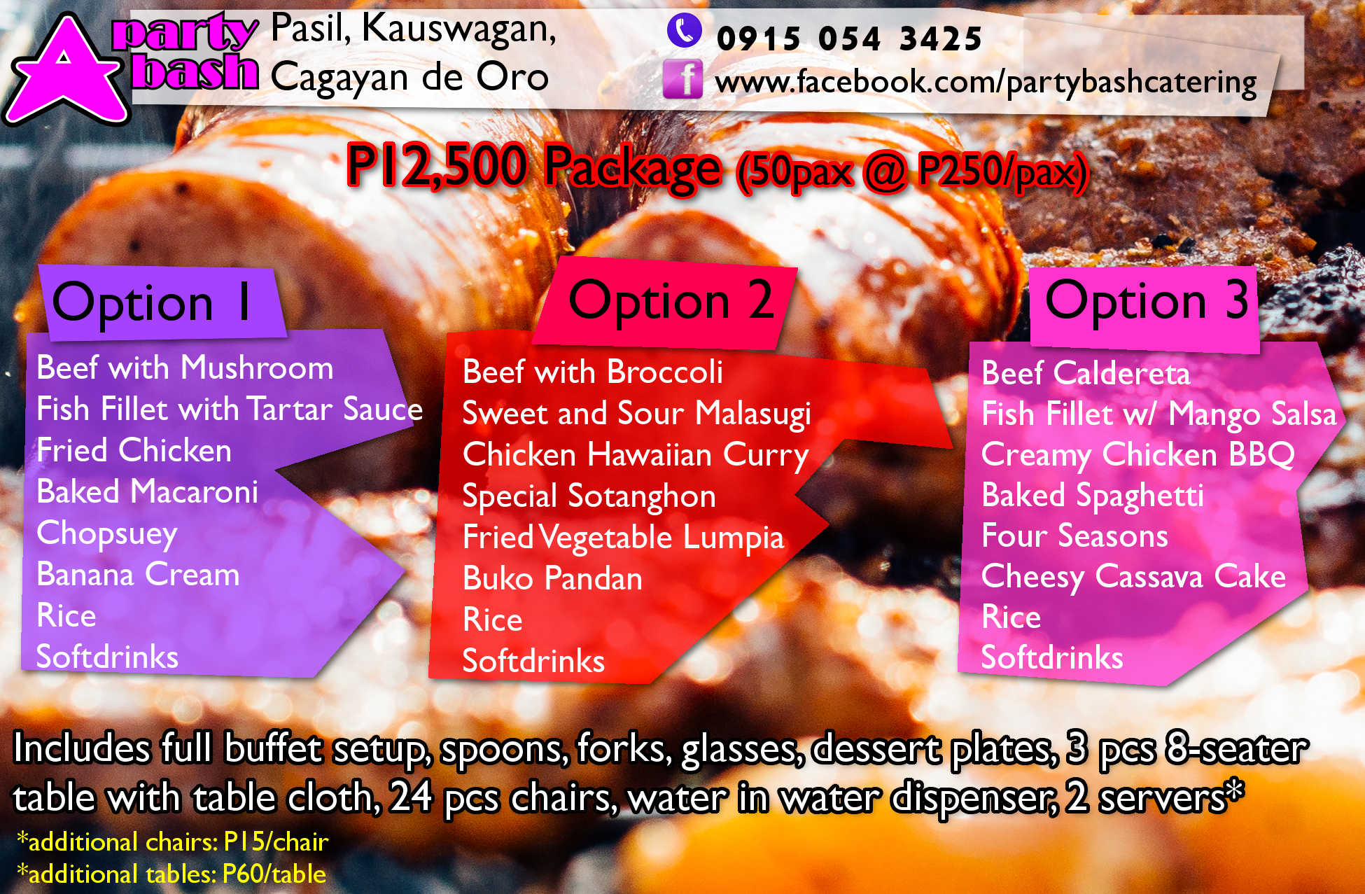 Catering Package Partybash 100 Customizable